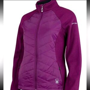 Spyder Nova Dark Raspberry Full Zip Hybrid Jacket/Coat Sz M NWT 149$
